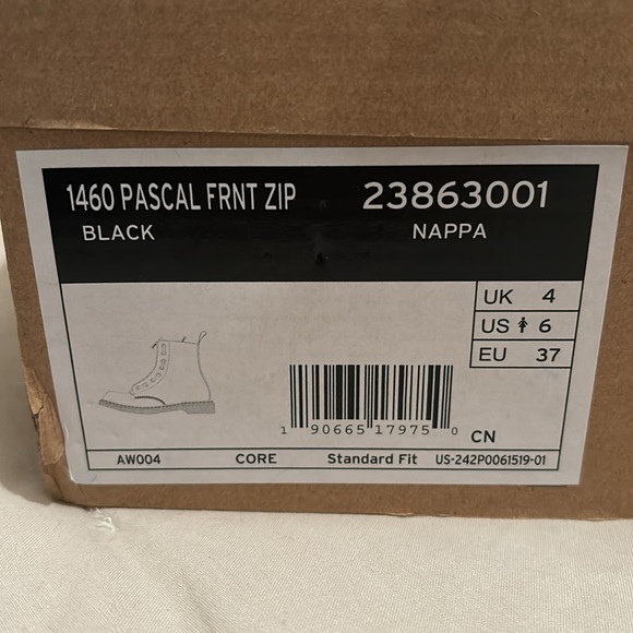 Dr. Martens 1460 Pascal Front Zip Boots Size 6 - Picture 10 of 10